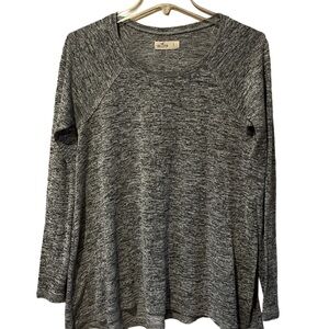 Hollister Heather Gray Swing Top Dolman Sleeves size L